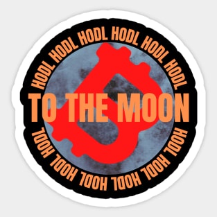 Bitcoin HODL To The Moon Sticker